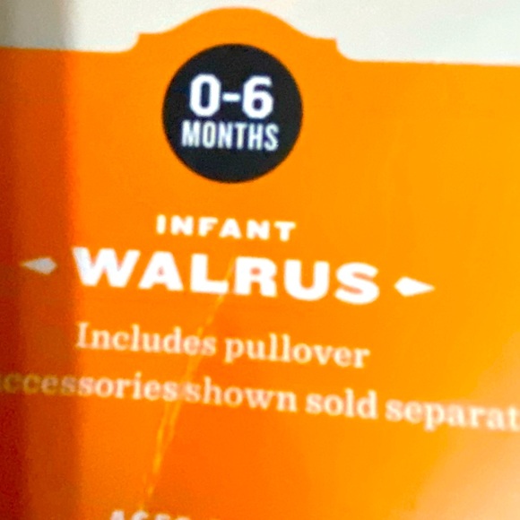 HYDE & EEK Plush Walrus Hooded Pullover Halloween Costume Infant Sz 0-6 Months - Picture 7 of 7